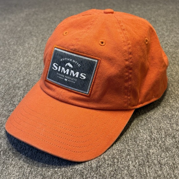 Simms Fly Fishing Single Haul Cap SnapBack Hat Orange Adjustable - Picture 1 of 12